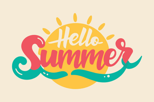 Hello Summer design Vector Background