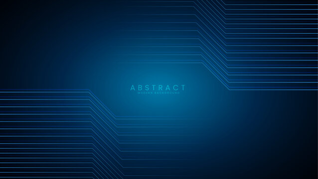 Abstract modern horizontal blue background. Technology concept. Suitable for templates, banners, flayers, posters, websites.