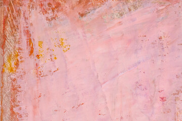 Pink oil painted wall fragment