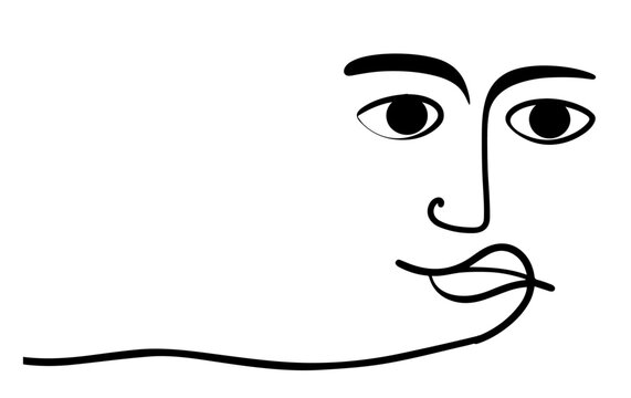recommend clip art: Line art woman. Continuous line drawing, fashion, beauty care minimalist vector, girl pretty face illustration.