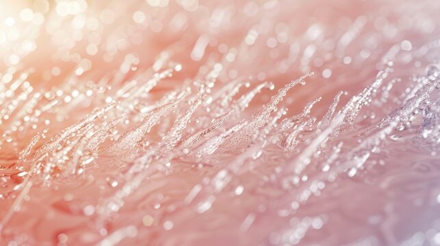 A macro shot of goosebumps on skin, caused by a whisper of cold air, under a soft, eerie light, 3D illustration