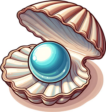 clam pearl - 조개진주. Generative AI