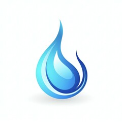 water drop flat minimalist logo icon