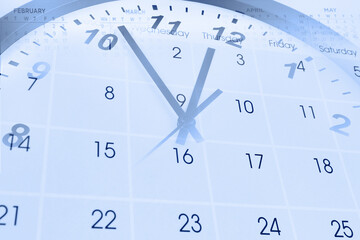 Clock face and calendar composite time management - 779083252