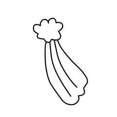 Rainbow and clouds icon.. Line style.