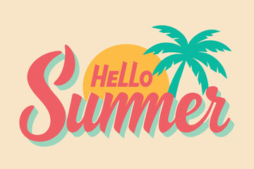 Fototapeta na wymiar Hello Summer design Vector Background