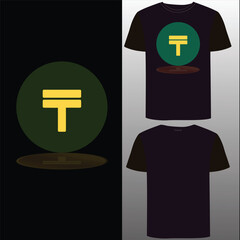 Obraz premium COIN T-shirt creative design using adobe illustrator and your best choice... 
