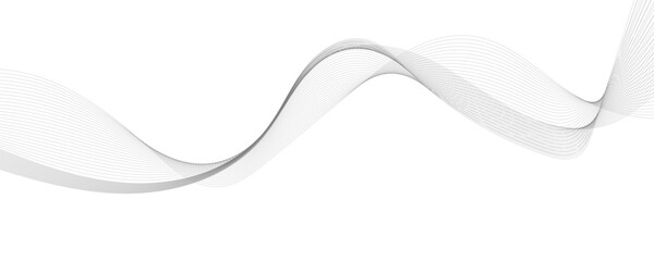 Abstract vector background with grey wavy lines
