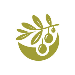 Olive oil logo vector.Olive oil Logo Design Template