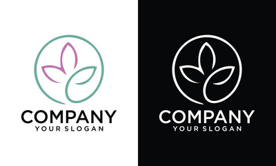 Flower logo icon design template elements. Usable for Branding and Business Logos.