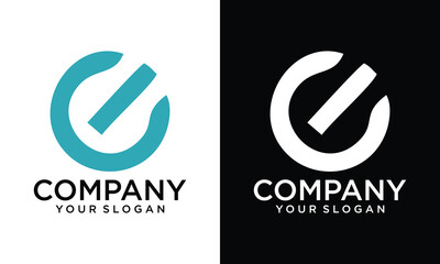 nitial letters eo, round linked chain shape lowercase logo modern design monogram 