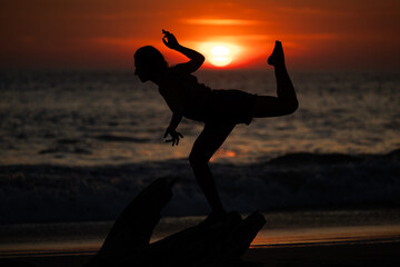 yoga at sunset Costa Rica
