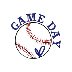 Game Day SVG Baseball Shirt Cut File EPS