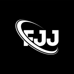 FJJ logo. FJJ letter. FJJ letter logo design. Initials FJJ logo linked with circle and uppercase monogram logo. FJJ typography for technology, business and real estate brand.
