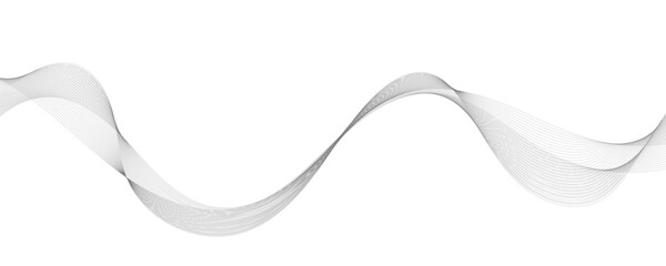 Abstract vector background with grey wavy lines
