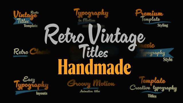 Handmade Retro Insignia Badges Titles Animation
