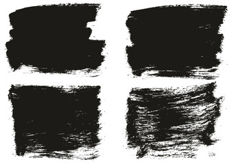 Hand Drawn Flat Paint Brush Thick Long Background High Detail Abstract Vector Background Set 