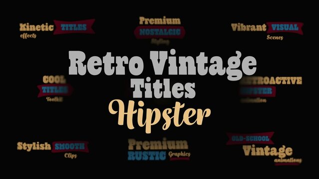 Hipster Vintage Retro Insignia Badges Titles Animation