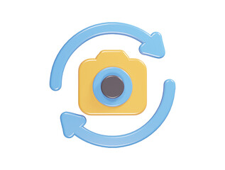 Shoping cart icon 3d render illustration