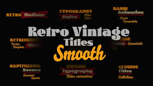 Smooth Vintage Retro Insignia Badges Titles Animation