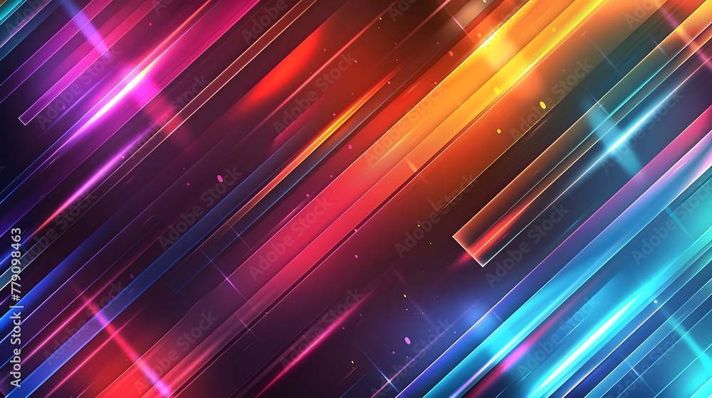 Poster a colorful abstract background with a blue stripe. the background is filled with bright colors and h