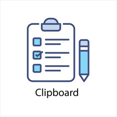 Clipboard  Icon Symbol vector graphics.