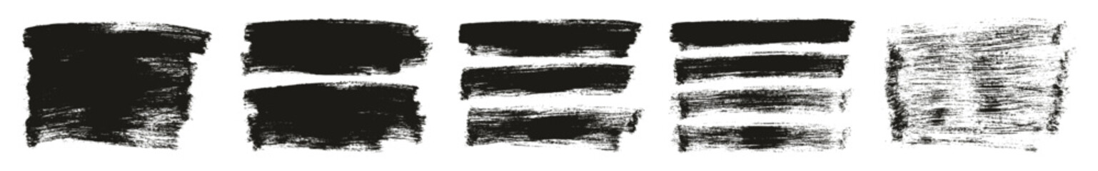 Hand Drawn Flat Paint Brush Thick Long Background High Detail Abstract Vector Background MEGA Set 