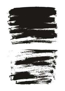 Hand Drawn Round Sponge Thin Artist Brush Long Background High Detail Abstract Vector Background Set 