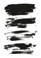 Hand Drawn Round Sponge Thin Artist Brush Long Background High Detail Abstract Vector Background Set 