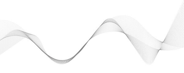 Abstract vector background with grey wavy lines
