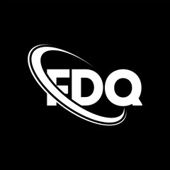 FDQ logo. FDQ letter. FDQ letter logo design. Initials FDQ logo linked with circle and uppercase monogram logo. FDQ typography for technology, business and real estate brand.