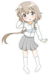 制服を着た女子高生のイラスト5