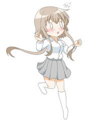 制服を着た女子高生のイラスト2