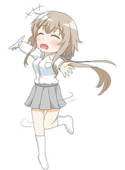 制服を着た女子高生のイラスト4