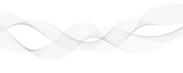 Abstract vector background with grey wavy lines
