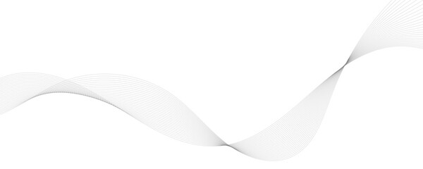 Abstract vector background with grey wavy lines
