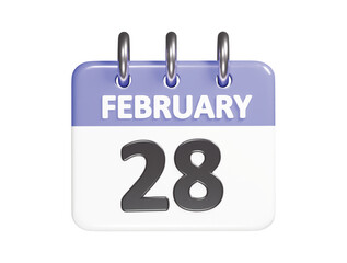 Calender icon 3d render illustration