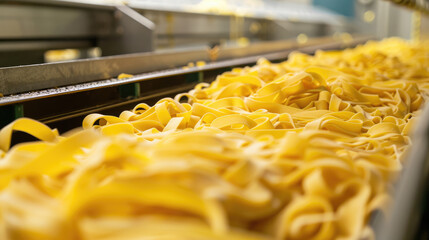 Production of pasta at the factory.