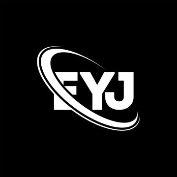 EYJ logo. EYJ letter. EYJ letter logo design. Initials EYJ logo linked with circle and uppercase monogram logo. EYJ typography for technology, business and real estate brand.