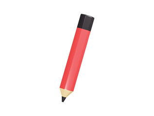 Pencil icon 3d render illustration