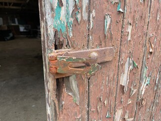 old wooden door with lock