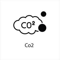 Co2  Icon Symbol vector graphics.