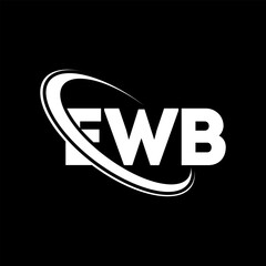 Fototapeta na wymiar EWB logo. EWB letter. EWB letter logo design. Initials EWB logo linked with circle and uppercase monogram logo. EWB typography for technology, business and real estate brand.
