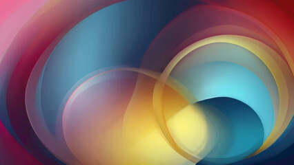 colorful concentric and overlapping circles  colorful background with light gradient abstract...