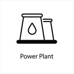 Power Plant Icon Symbol vector graphics.