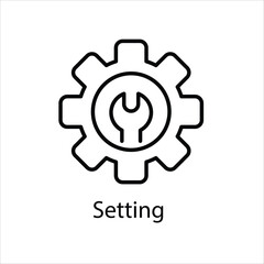 Setting  Icon Symbol vector graphics.