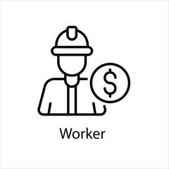 Worker  Icon Symbol vector graphics.