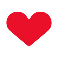 Heart, love, romance or valentine's day red vector icon for apps and websites