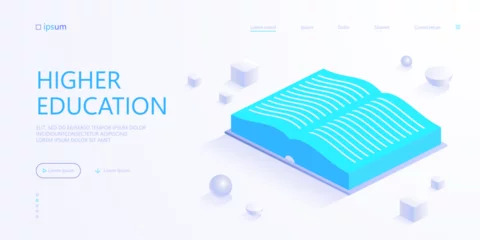  Open book icon. School learning, higher education, knowledge, literature, library or bookstore concept. Dictionary or textbook. Isometric vector illustration for visualization of business presentation © Ico Maker