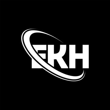 EKH logo. EKH letter. EKH letter logo design. Initials EKH logo linked with circle and uppercase monogram logo. EKH typography for technology, business and real estate brand.
